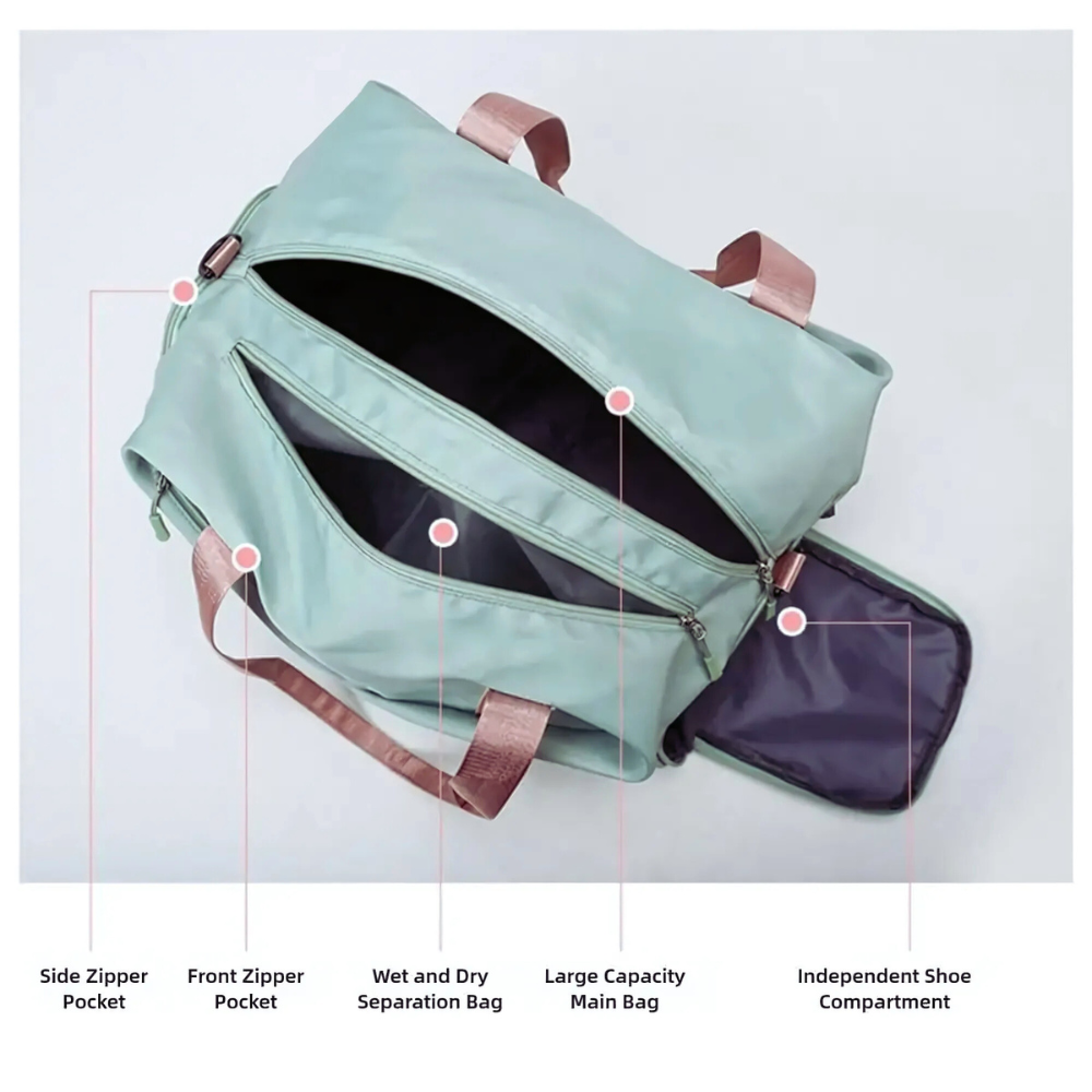 Gym Bag with Shoe Compartment