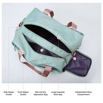 Gym Bag with Shoe Compartment