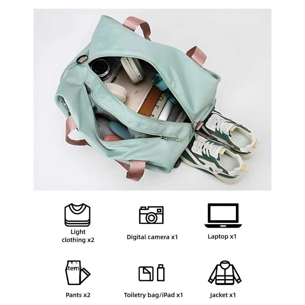 Gym Bag with Shoe Compartment