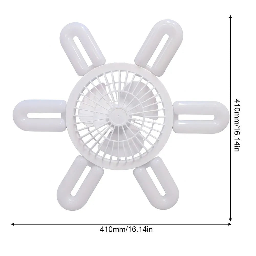 Ceiling Fan with Remote Control Lighting Lamp E27