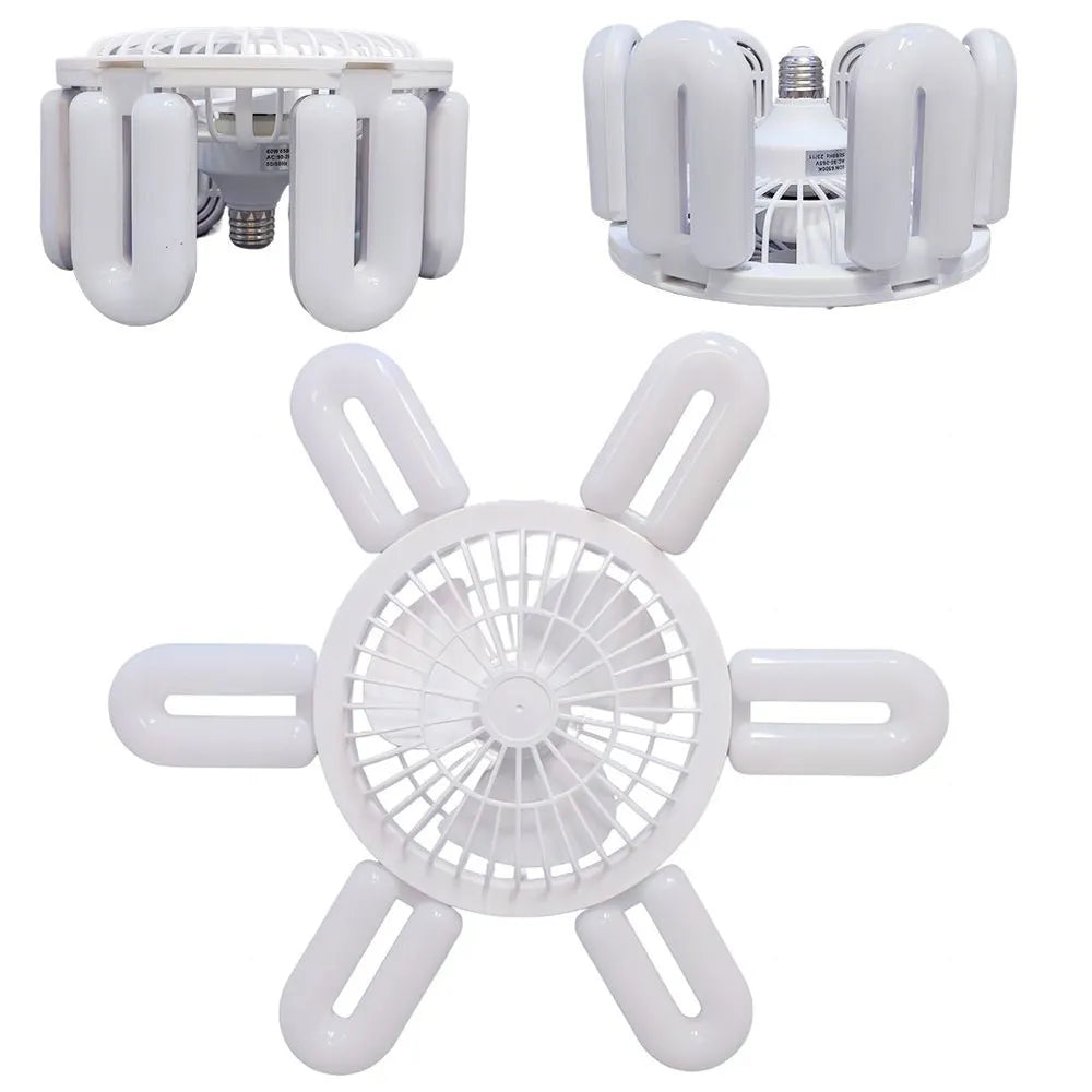 Ceiling Fan with Remote Control Lighting Lamp E27