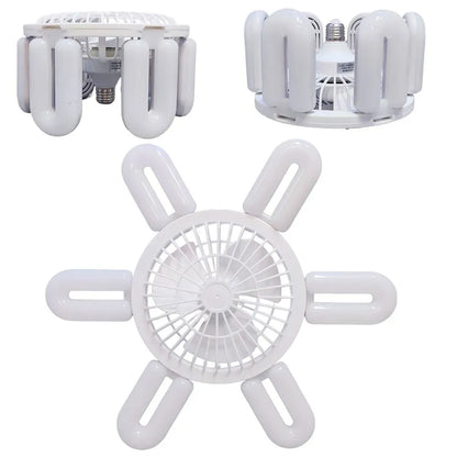 Ceiling Fan with Remote Control Lighting Lamp E27