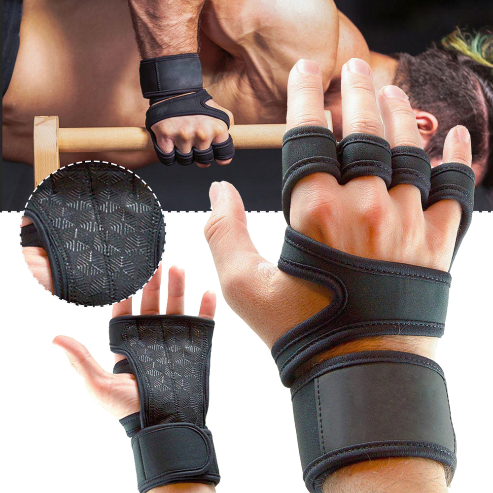 Fingerless Gym Gloves With Wrist Support