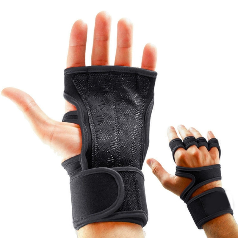 Fingerless Gym Gloves With Wrist Support