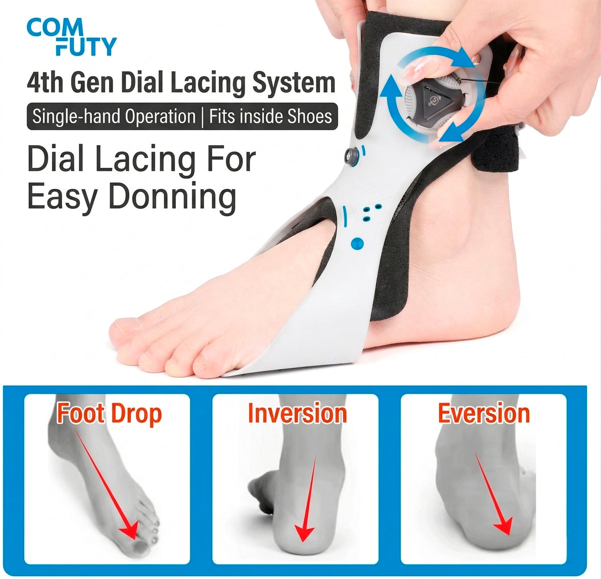 OrthoStep™ – Foot Drop Support Brace – Comfuty