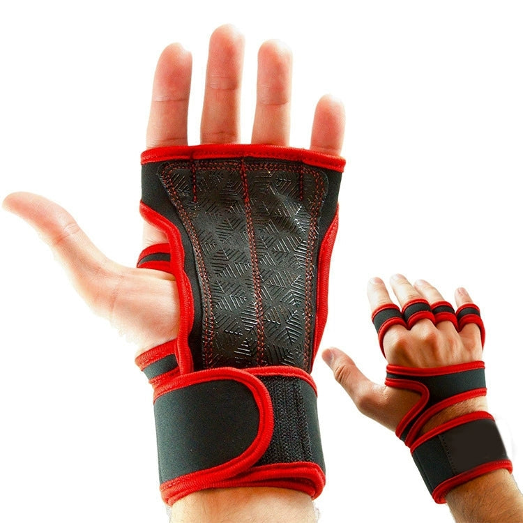 Fingerless Gym Gloves With Wrist Support
