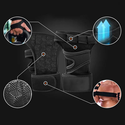 Fingerless Gym Gloves With Wrist Support