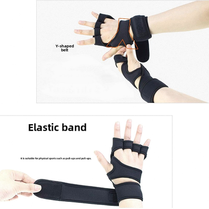 Fingerless Gym Gloves With Wrist Support