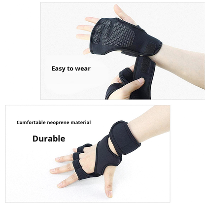 Fingerless Gym Gloves With Wrist Support