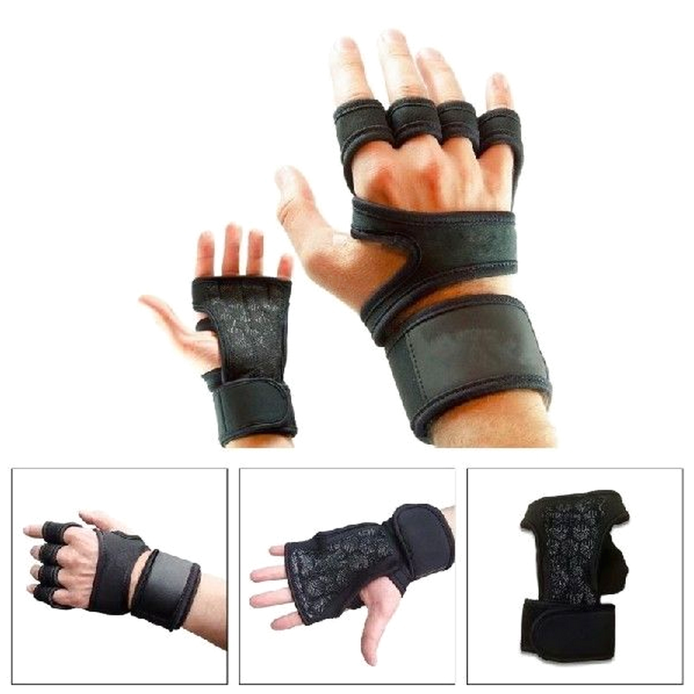 Fingerless Gym Gloves With Wrist Support