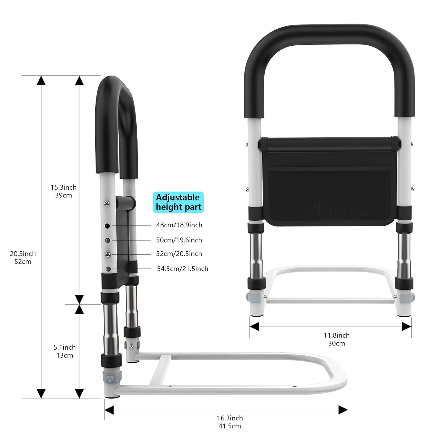 Bed Assist Rail – Safety Guard with Storage Pocket