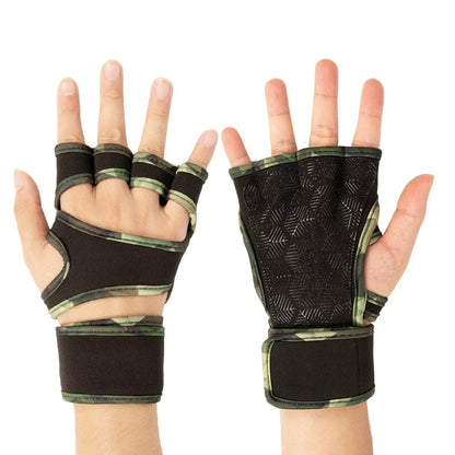 Fingerless Gym Gloves With Wrist Support