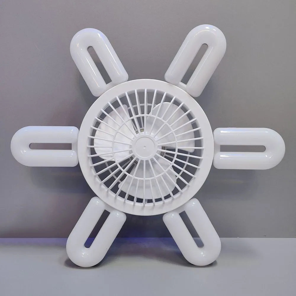 Ceiling Fan with Remote Control Lighting Lamp E27