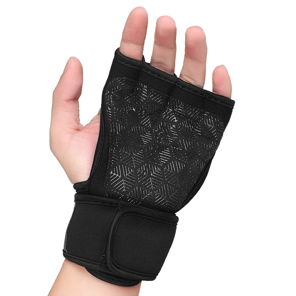 Fingerless Gym Gloves With Wrist Support
