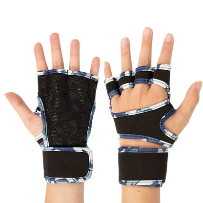 Fingerless Gym Gloves With Wrist Support