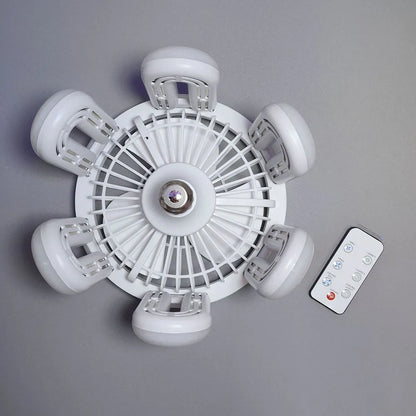 Ceiling Fan with Remote Control Lighting Lamp E27