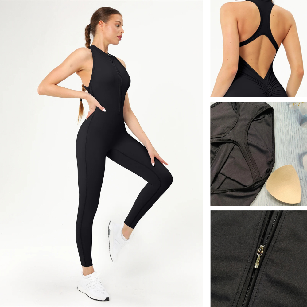 V-Back Gym Jumpsuit